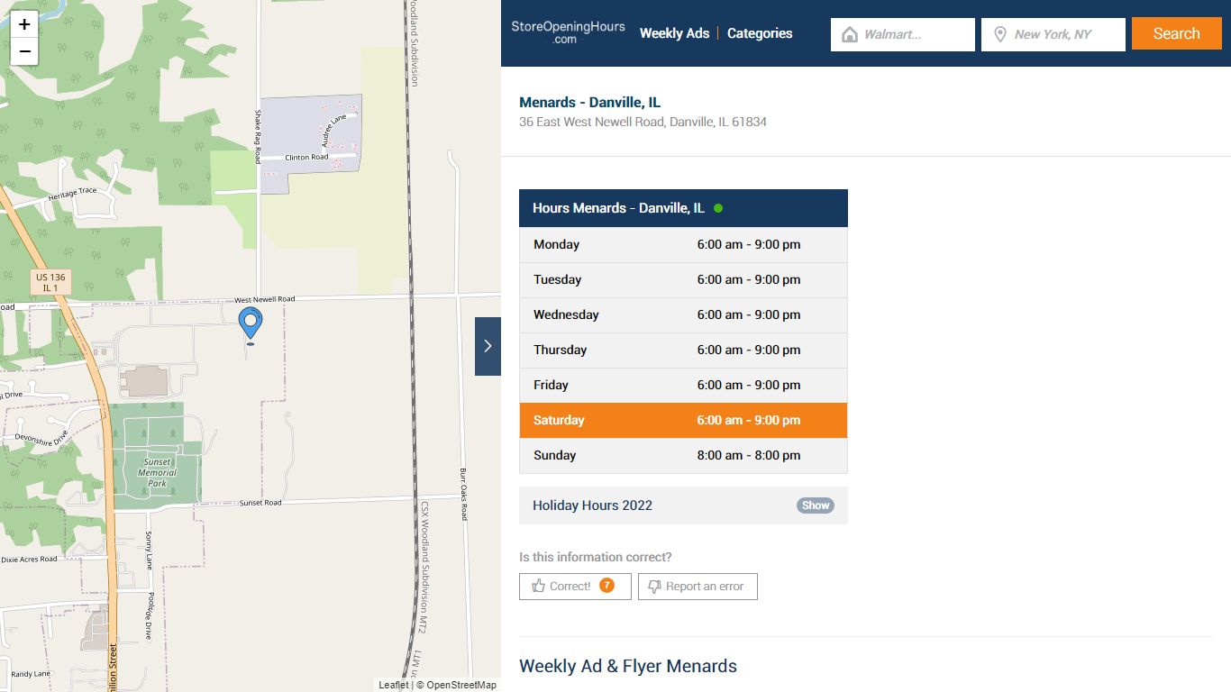 Menards - Danville, IL - Hours & Weekly Ad